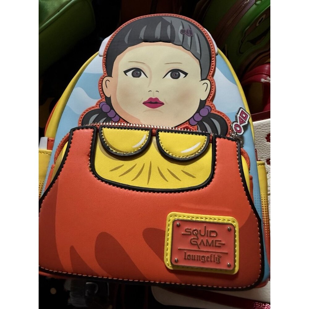 Netflix Squid Game Light Up Singing Young Hee Loungefly Mini Backpack